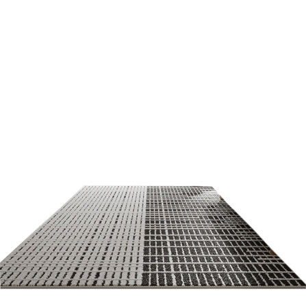 พรม MJHOMEDESIGNS BEDSIDE CARPET 76 ขนาด 60*160 ซม. ขาว-ดำ NO.1_0